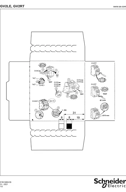 schneider施耐德GV2LE _ GV2RT Circuit breakers - 说明页
